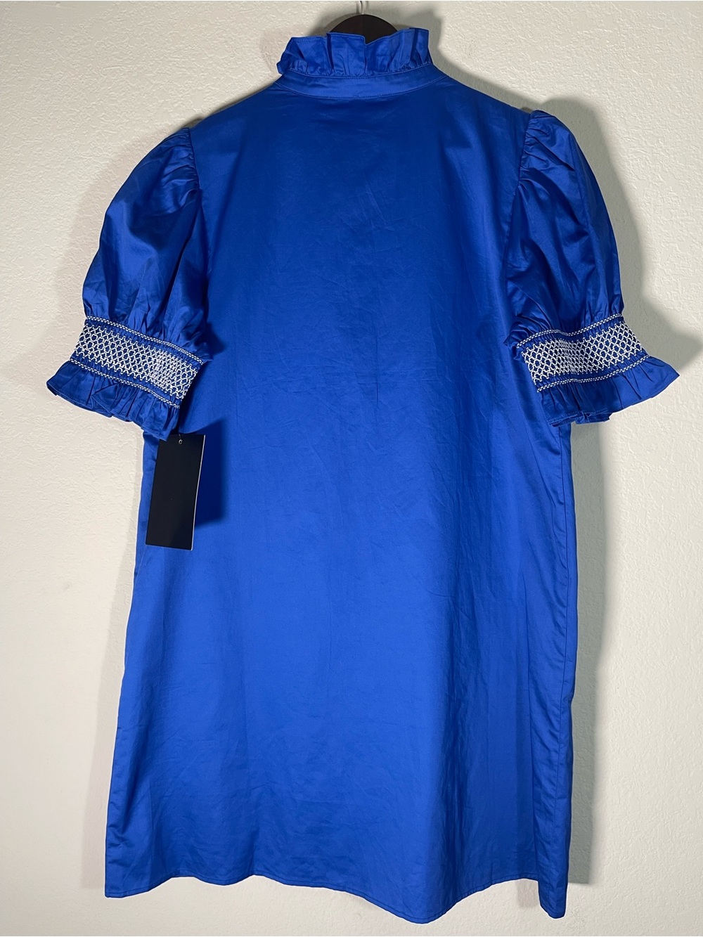Hyacinth House Royal Blue with White Embroidery Lou Lou Mini Dress NWT Sz Large - Picture 15 of 16
